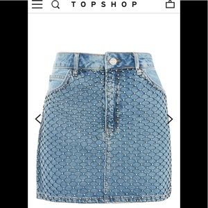 Top shop MOTO diamond fishnet skirt Tana Mongeau